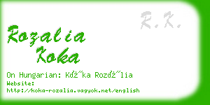 rozalia koka business card